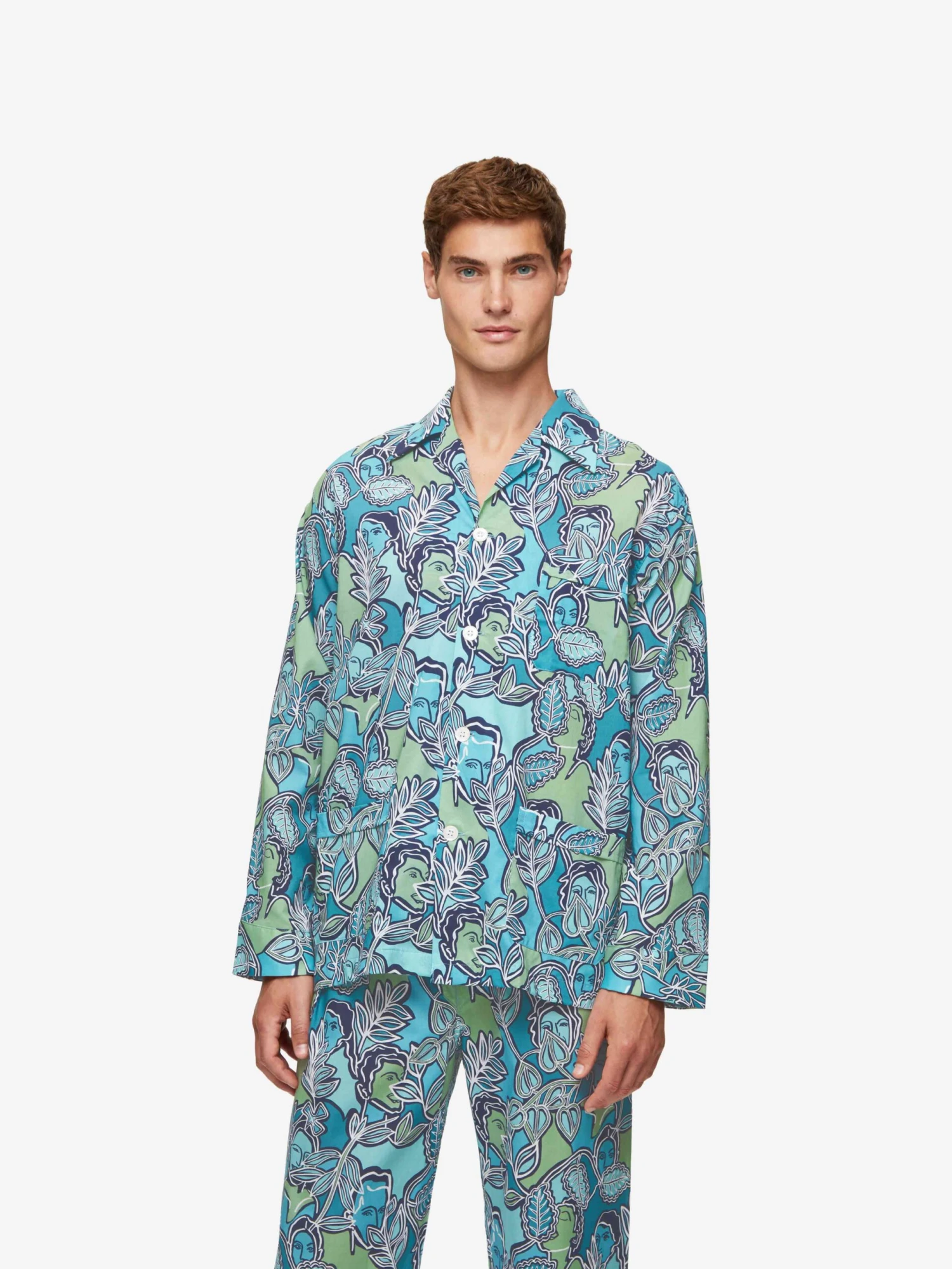 Men's Classic Fit Pyjamas Ledbury 57 Cotton Batiste Multi 5 Men's Classic Fit Pyjamas Ledbury 57 Cotton Batiste Multi - Image 3