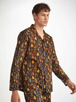 Men's Classic Fit Pyjamas Ledbury 71 Cotton Batiste Navy -Derek Rose Shop mens classic fit pyjamas ledbury 71 cotton batiste navy creative