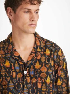 Men's Classic Fit Pyjamas Ledbury 71 Cotton Batiste Navy