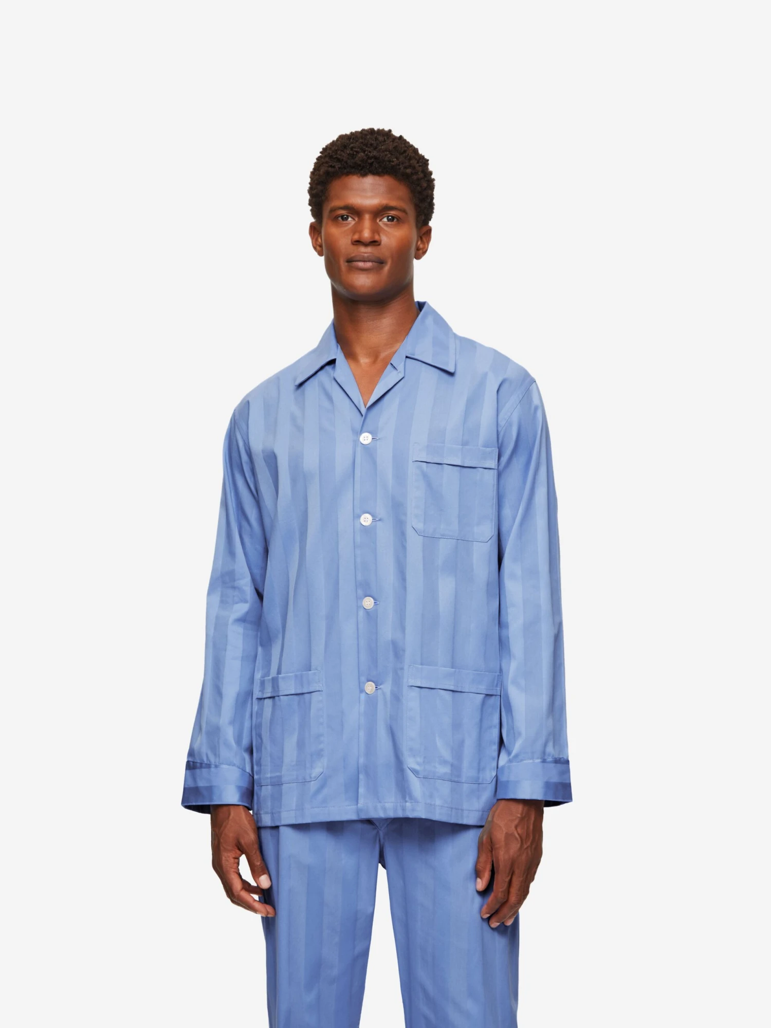 Men's Classic Fit Pyjamas Lingfield Cotton French 3 Men's Classic Fit Pyjamas Lingfield Cotton French