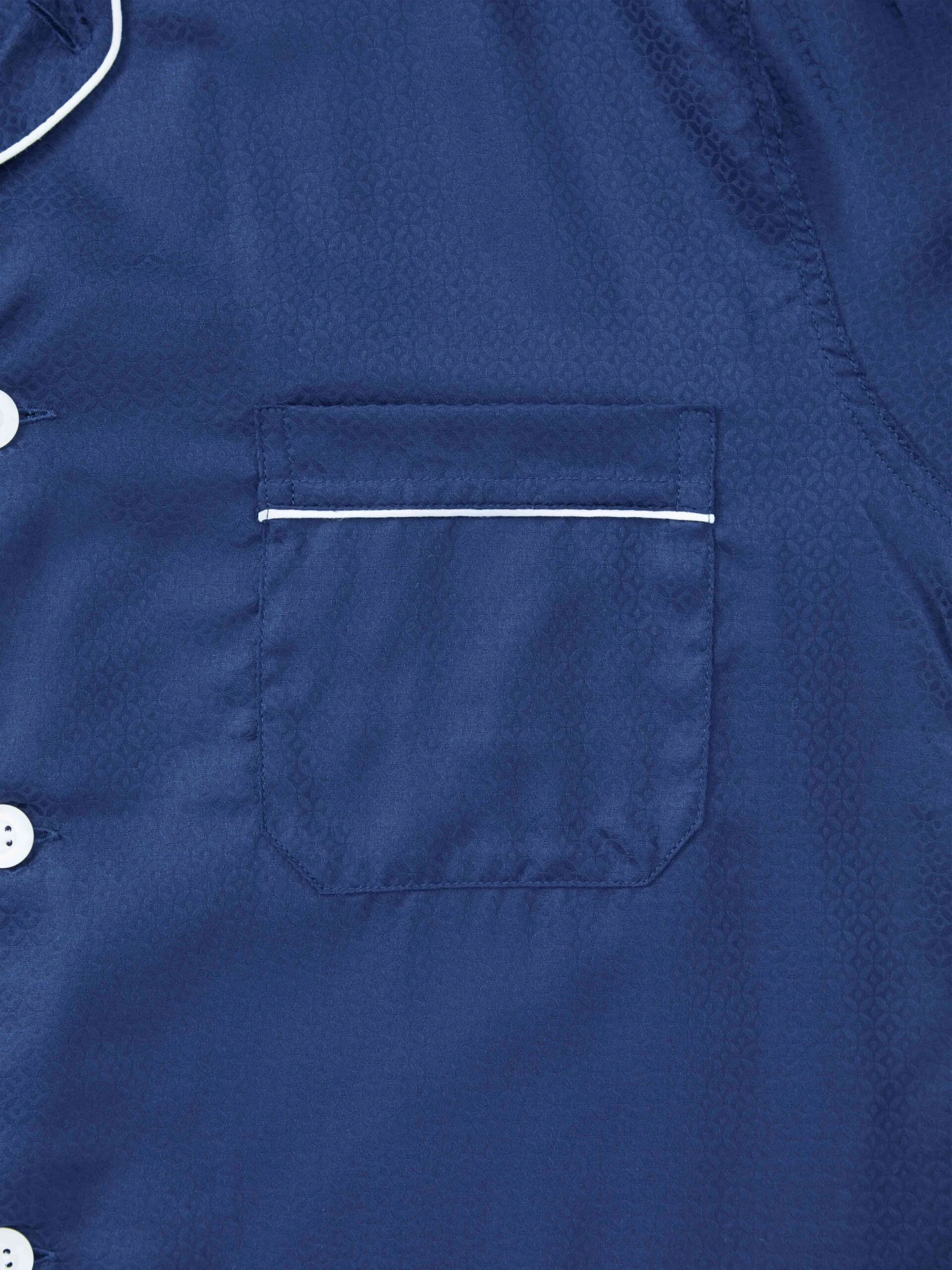 Men's Classic Fit Pyjamas Lombard 6 Cotton Jacquard Navy 10 Men's Classic Fit Pyjamas Lombard 6 Cotton Jacquard Navy - Image 8