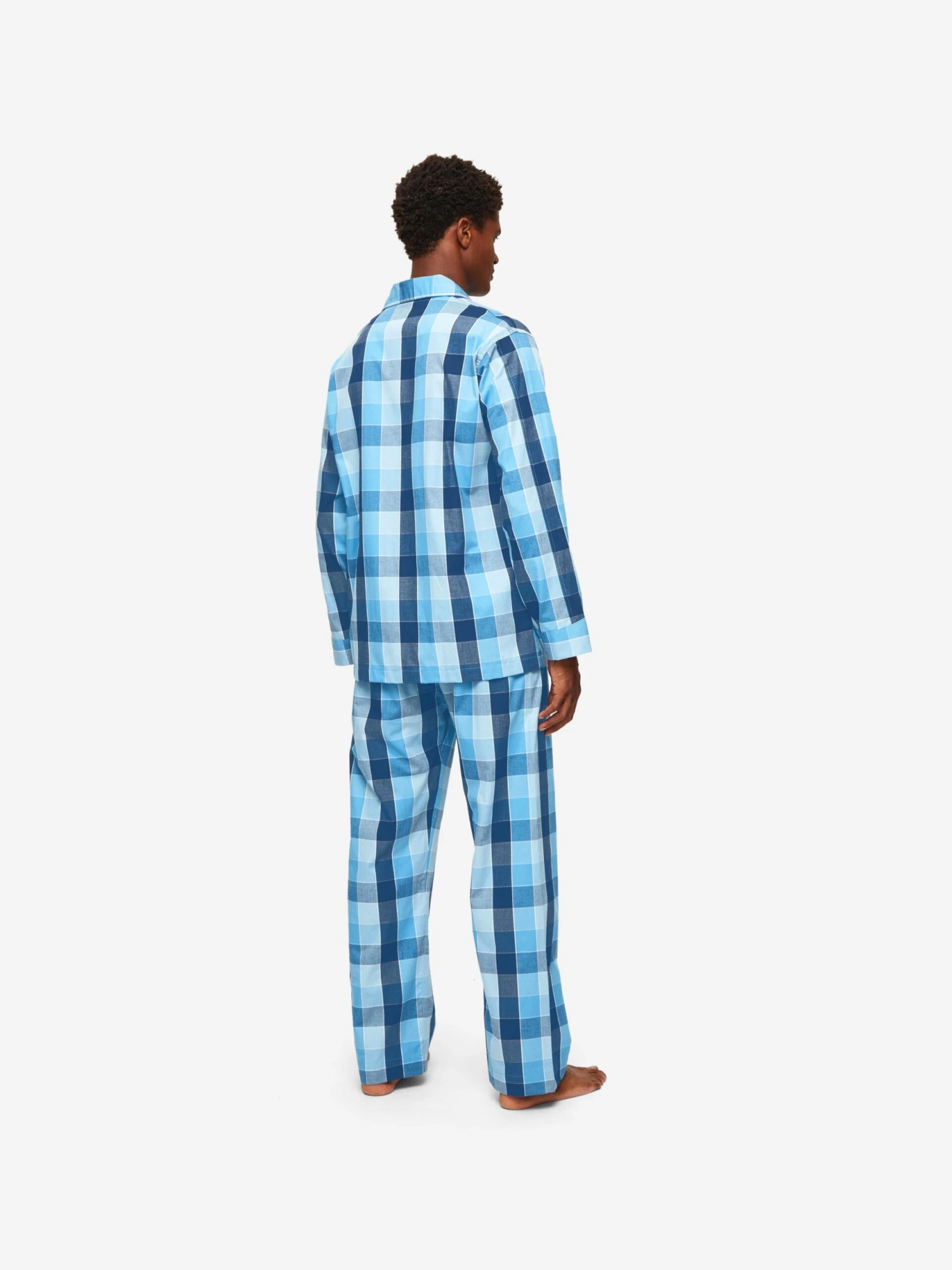 Men's Classic Fit Pyjamas Ranga 45 Brushed Cotton Blue 6 Men's Classic Fit Pyjamas Ranga 45 Brushed Cotton Blue - Image 4