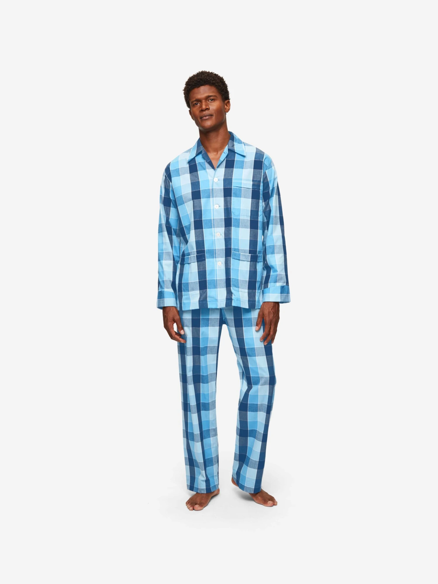 Men's Classic Fit Pyjamas Ranga 45 Brushed Cotton Blue 5 Men's Classic Fit Pyjamas Ranga 45 Brushed Cotton Blue - Image 3