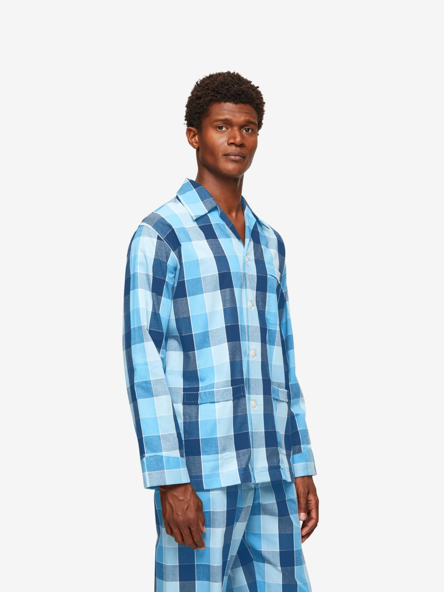 Men's Classic Fit Pyjamas Ranga 45 Brushed Cotton Blue 7 Men's Classic Fit Pyjamas Ranga 45 Brushed Cotton Blue - Image 5