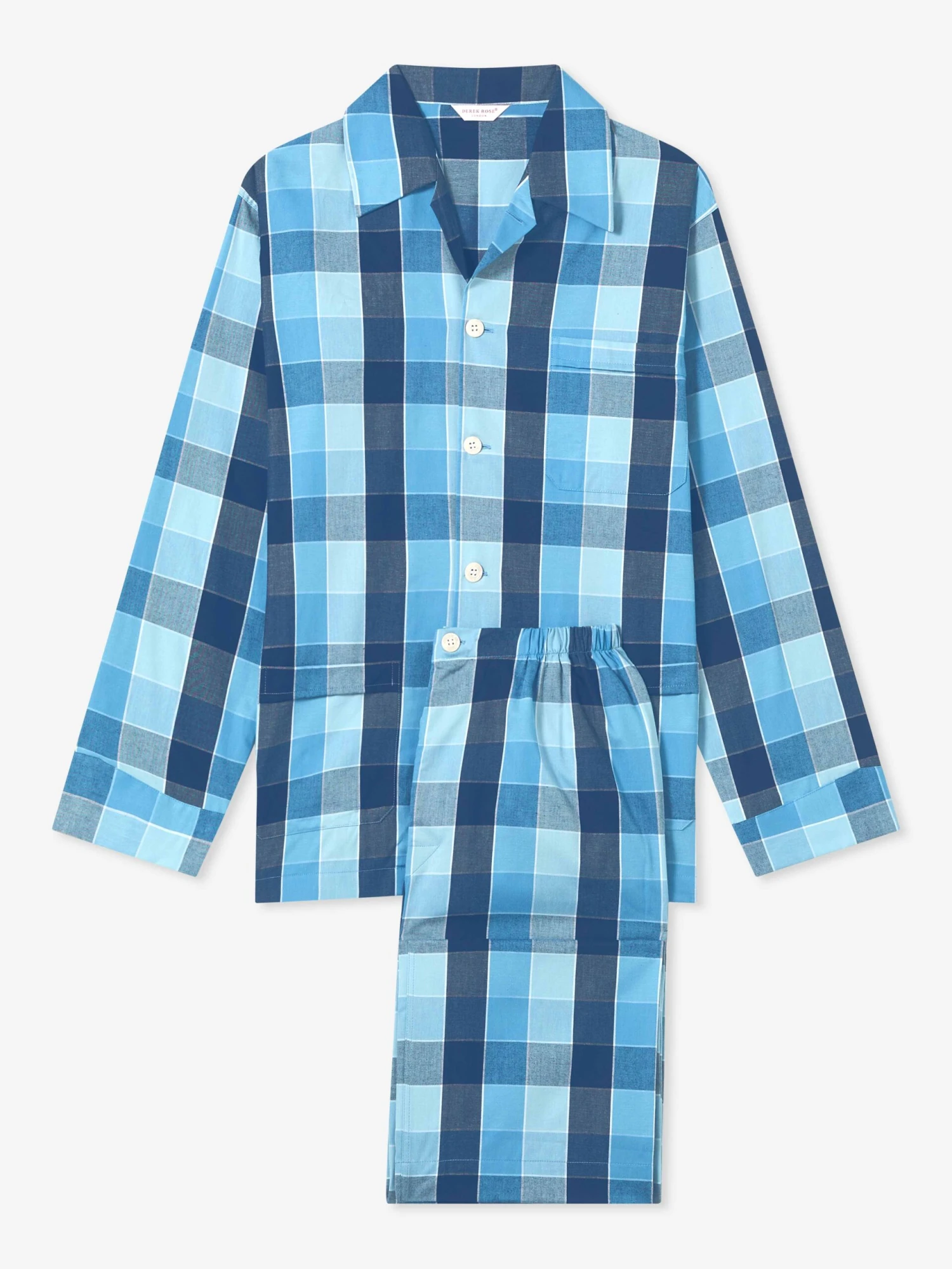 Men's Classic Fit Pyjamas Ranga 45 Brushed Cotton Blue 4 Men's Classic Fit Pyjamas Ranga 45 Brushed Cotton Blue - Image 2