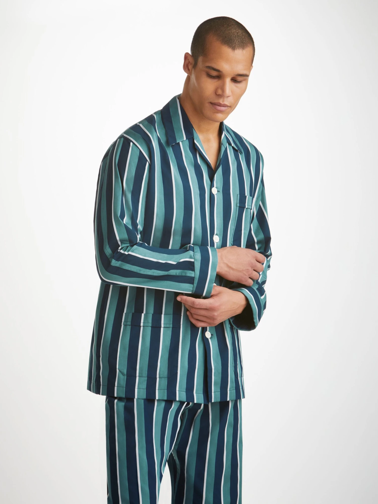 Men's Classic Fit Pyjamas Royal 221 Cotton Teal 5 Men's Classic Fit Pyjamas Royal 221 Cotton Teal - Image 3