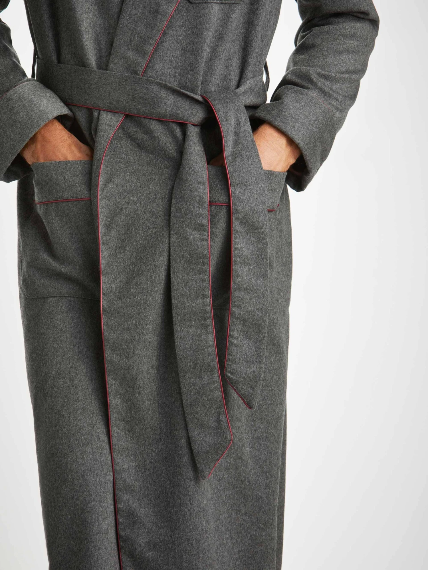 Men's Dressing Gown Duke Cashmere Charcoal 7 Men's Dressing Gown Duke Cashmere Charcoal - Image 5