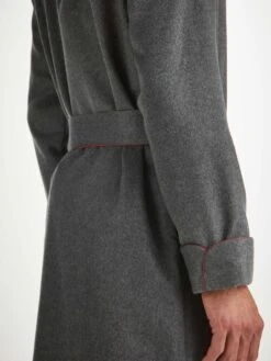 Men's Dressing Gown Duke Cashmere Charcoal 14 Men's Dressing Gown Duke Cashmere Charcoal -Derek Rose Shop mens dressing gown duke cashmere charcoal cuffs