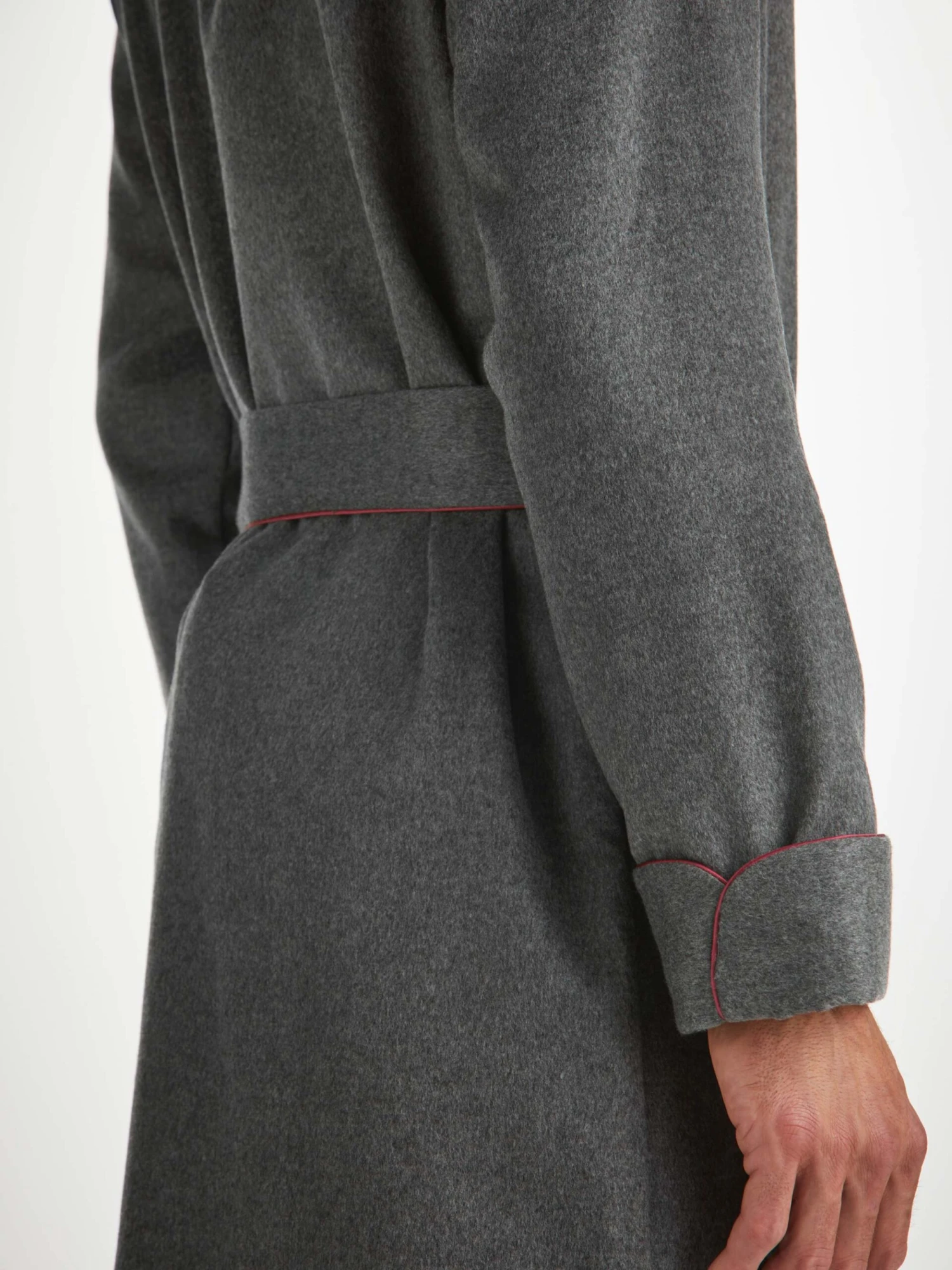 Men's Dressing Gown Duke Cashmere Charcoal 8 Men's Dressing Gown Duke Cashmere Charcoal - Image 6