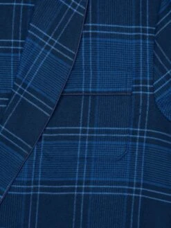 Men's Dressing Gown Kelburn 27 Brushed Cotton Navy -Derek Rose Shop mens dressing gown kelburn 27 brushed cotton navy mono