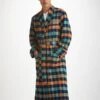 Men's Dressing Gown Kelburn 40 Brushed Cotton Multi -Derek Rose Shop mens dressing gown kelburn 40 brushed cotton multi creative