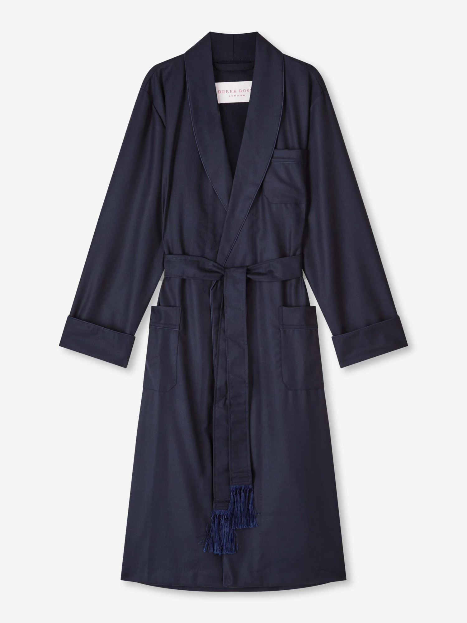 Men's Dressing Gown Westminster 2 Wool Navy 4 Men's Dressing Gown Westminster 2 Wool Navy - Image 2