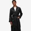 Men's Dressing Gown Woburn 8 Silk Satin Black -Derek Rose Shop mens dressing gown woburn 8 silk satin black creative