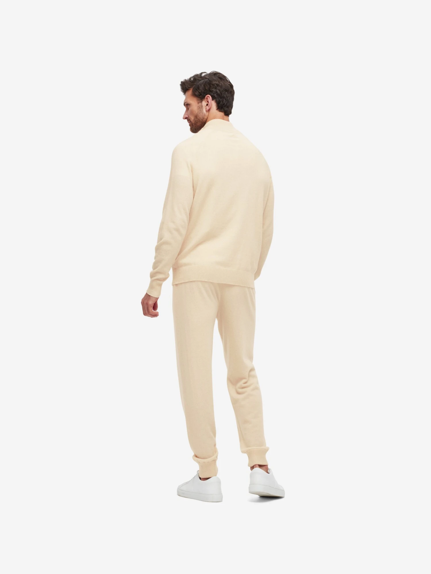 Men's Half-Zip Sweater Finley Cashmere Cream 6 Men's Half-Zip Sweater Finley Cashmere Cream - Image 4