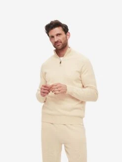 Men's Half-Zip Sweater Finley Cashmere Cream