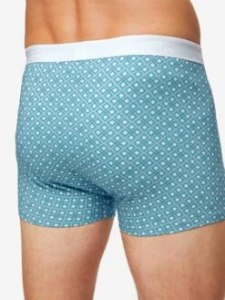 Men's Boxer Briefs Geometric Pima Cotton Stretch 3 Blue 14 Men's Boxer Briefs Geometric Pima Cotton Stretch 3 Blue -Derek Rose Shop mens hipster geometric pima 3 blue band