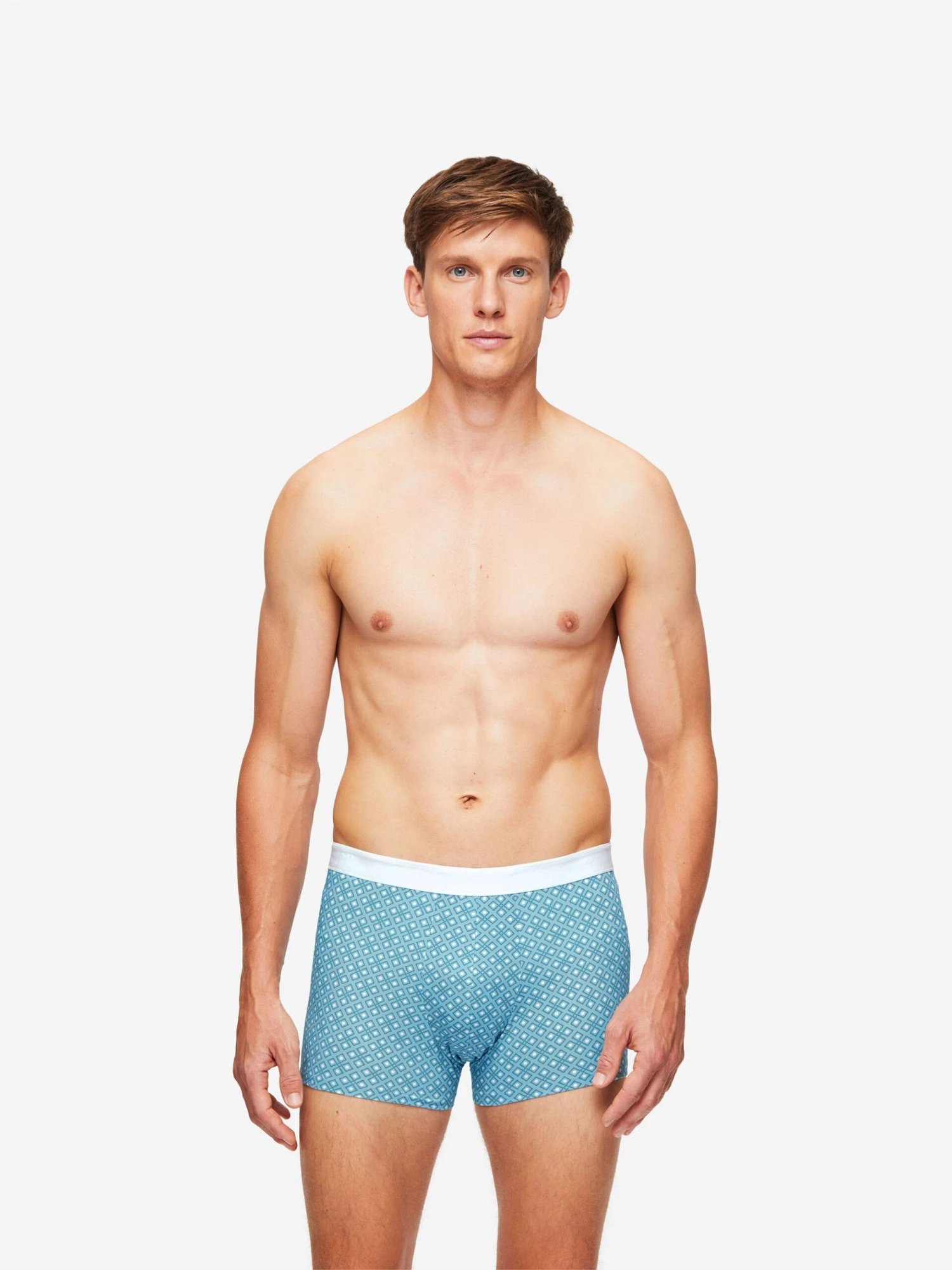 Men's Boxer Briefs Geometric Pima Cotton Stretch 3 Blue 9 Men's Boxer Briefs Geometric Pima Cotton Stretch 3 Blue - Image 7