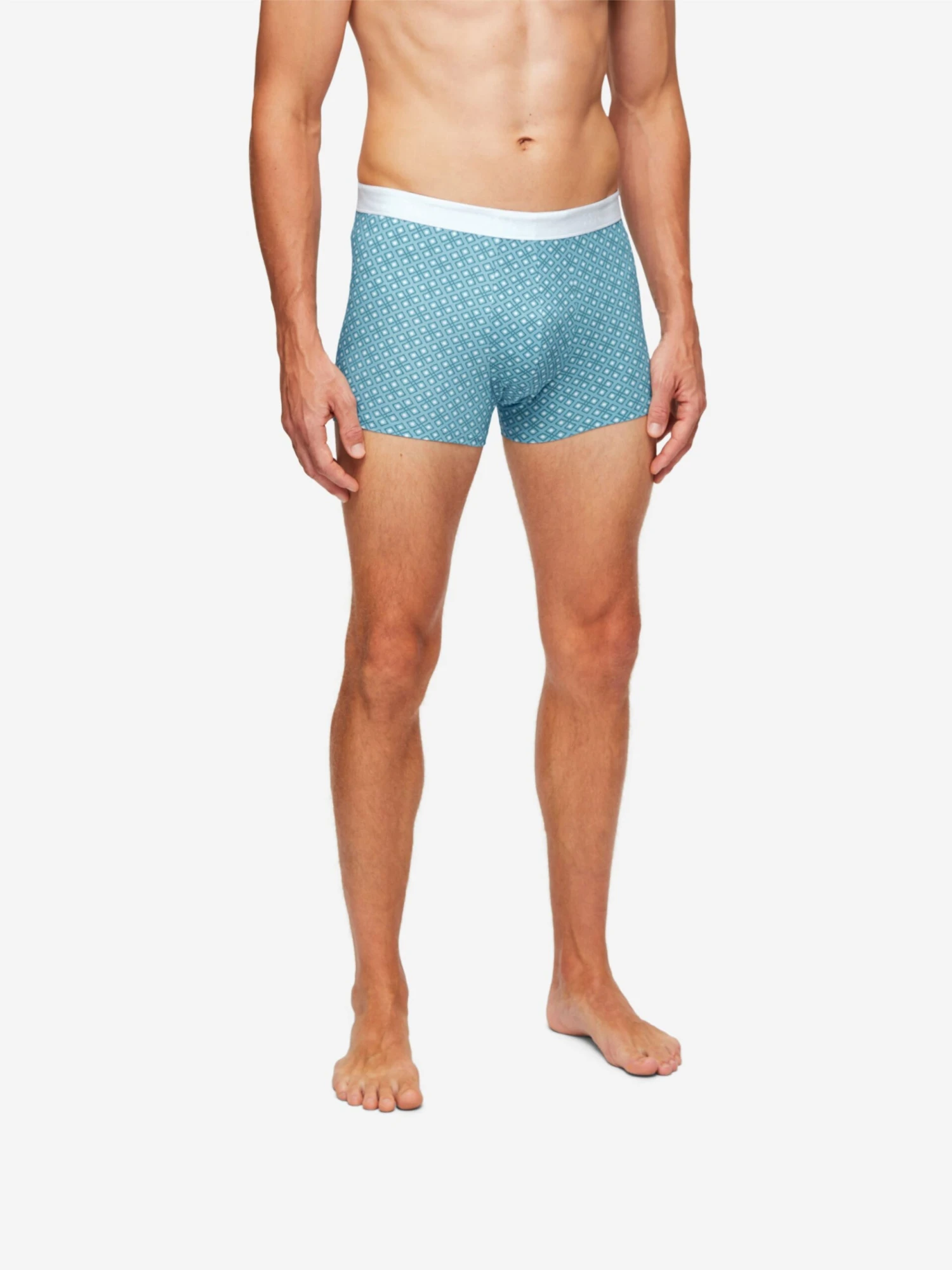 Men's Boxer Briefs Geometric Pima Cotton Stretch 3 Blue 7 Men's Boxer Briefs Geometric Pima Cotton Stretch 3 Blue - Image 5