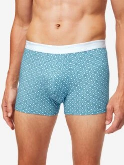 Men's Boxer Briefs Geometric Pima Cotton Stretch 3 Blue