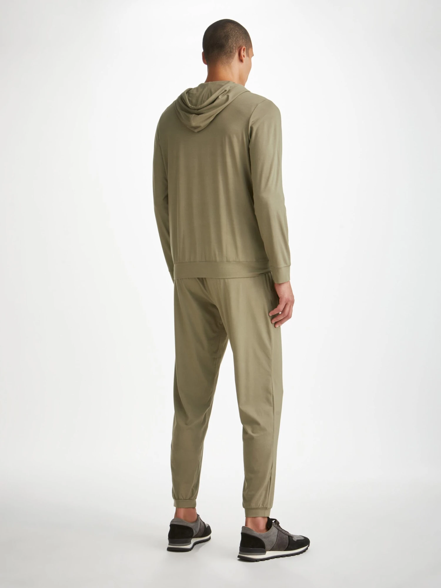 Men's Hoodie Basel Micro Modal Stretch Khaki 6 Men's Hoodie Basel Micro Modal Stretch Khaki - Image 4