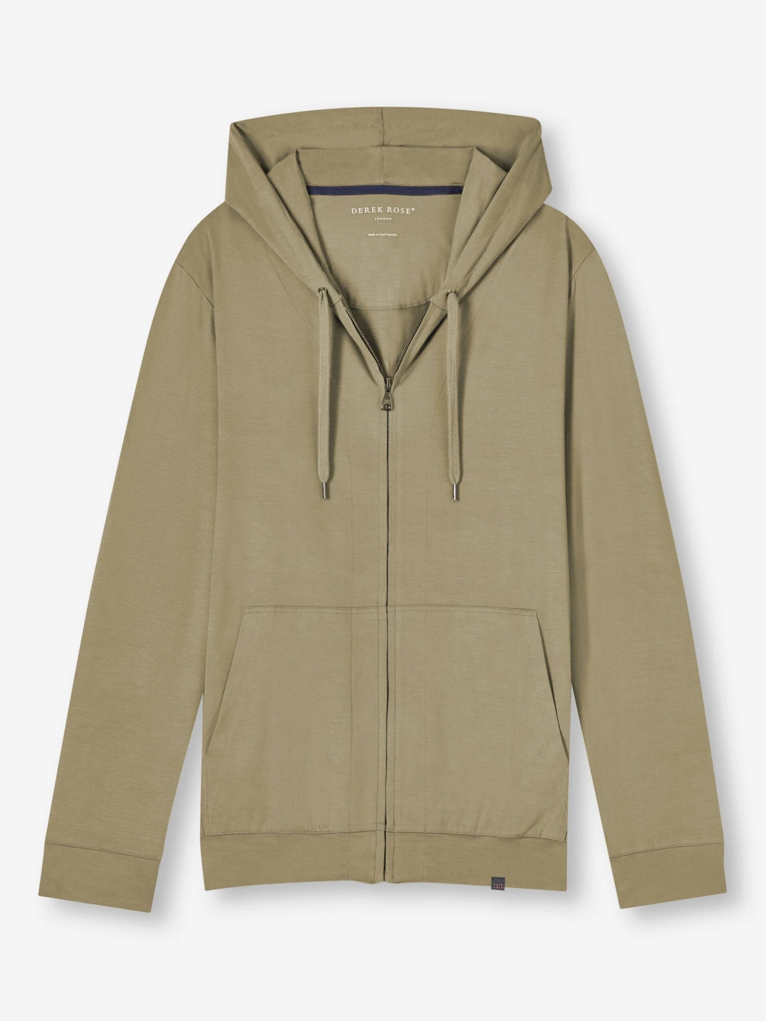 Men's Hoodie Basel Micro Modal Stretch Khaki 4 Men's Hoodie Basel Micro Modal Stretch Khaki - Image 2