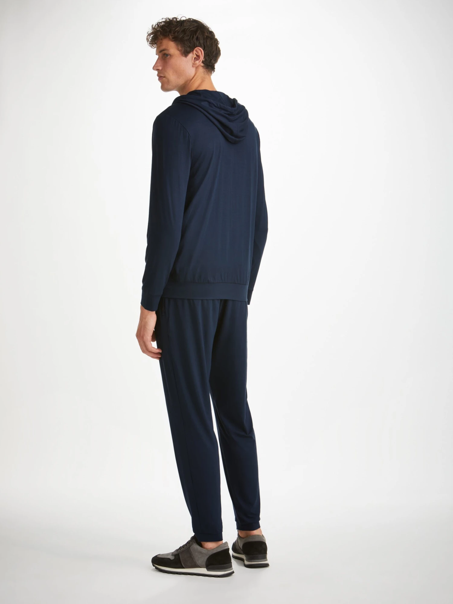 Men's Hoodie Basel Micro Modal Stretch Navy 6 Men's Hoodie Basel Micro Modal Stretch Navy - Image 4