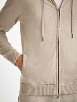 Men's Hoodie Finley Cashmere Oat 14 Men's Hoodie Finley Cashmere Oat -Derek Rose Shop mens hoodie finley cashmere oat pocket