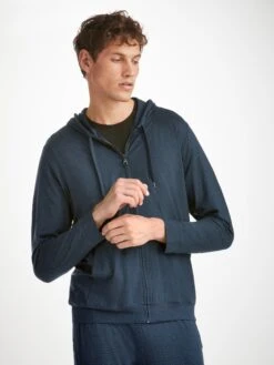 Men's Hoodie London 12 Micro Modal Navy -Derek Rose Shop mens hoodie london 12 micro modal navy creative