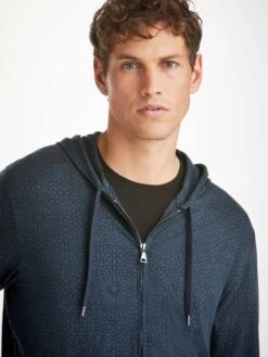 Men's Hoodie London 12 Micro Modal Navy