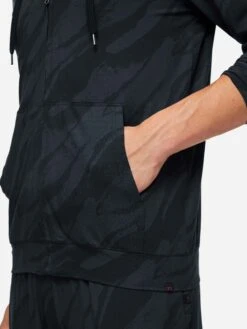 Men's Hoodie London 8 Micro Modal Black -Derek Rose Shop mens hoodie london 8 micro modal black pocket