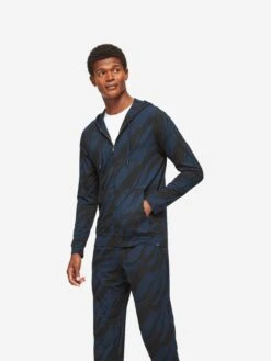 Men's Hoodie London 8 Micro Modal Navy