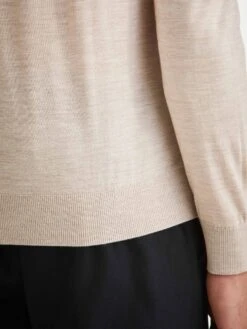 Men's Hoodie Orson Merino Wool Oat -Derek Rose Shop mens hoodie orson merino wool beige hem