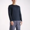 Men's Long Sleeve T-Shirt Basel Micro Modal Stretch Navy 1 Men's Long Sleeve T-Shirt Basel Micro Modal Stretch Navy -Derek Rose Shop mens long sleeve t shirt basel micro modal stretch navy creative