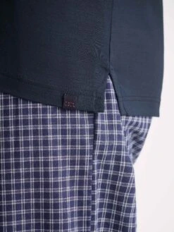 Men's Long Sleeve T-Shirt Basel Micro Modal Stretch Navy 14 Men's Long Sleeve T-Shirt Basel Micro Modal Stretch Navy -Derek Rose Shop mens long sleeve t shirt basel micro modal stretch navy hem