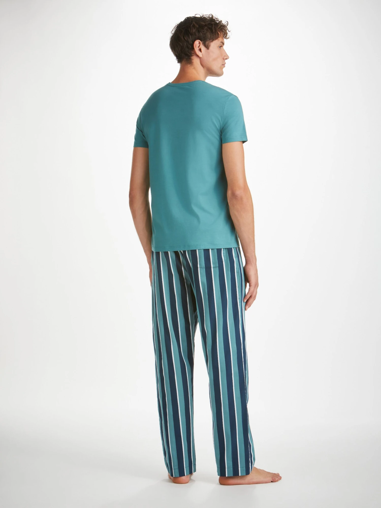 Men's Lounge Trousers Royal 221 Cotton Teal 6 Men's Lounge Trousers Royal 221 Cotton Teal - Image 4