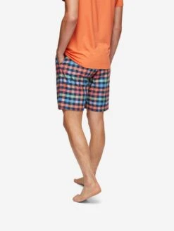 Men's Lounge Shorts Barker 34 Cotton Multi -Derek Rose Shop mens lounge shorts barker 34 cotton multi back