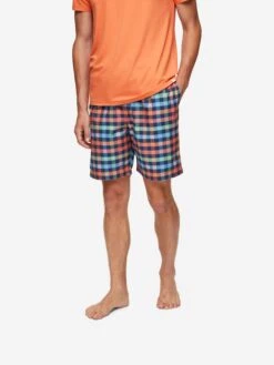Men's Lounge Shorts Barker 34 Cotton Multi -Derek Rose Shop mens lounge shorts barker 34 cotton multi creative