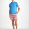 Men's Lounge Shorts Barker 36 Cotton Multi -Derek Rose Shop mens lounge shorts barker 36 cotton multi front