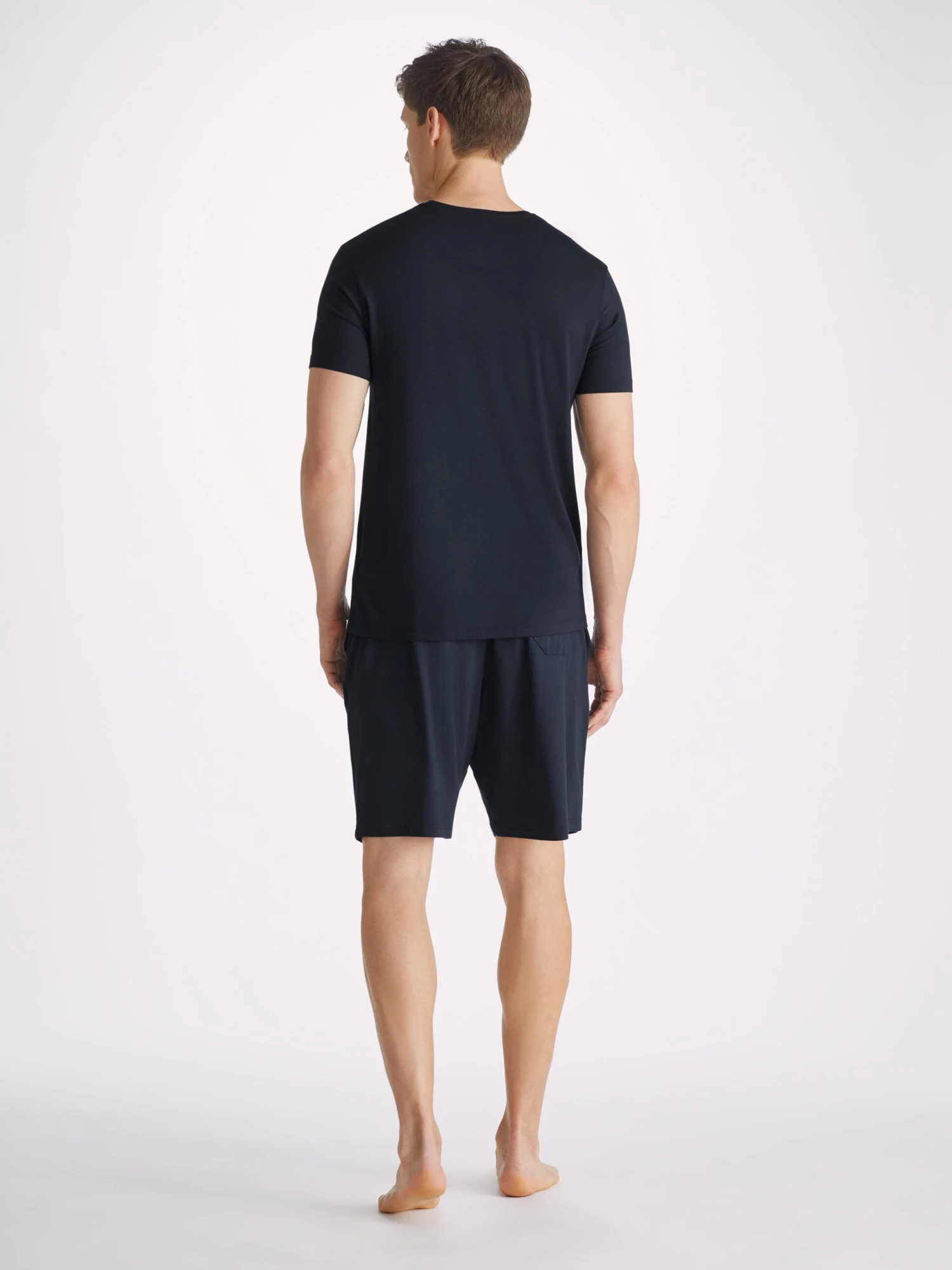 Men's Lounge Shorts Basel Micro Modal Stretch Navy 6 Men's Lounge Shorts Basel Micro Modal Stretch Navy - Image 4