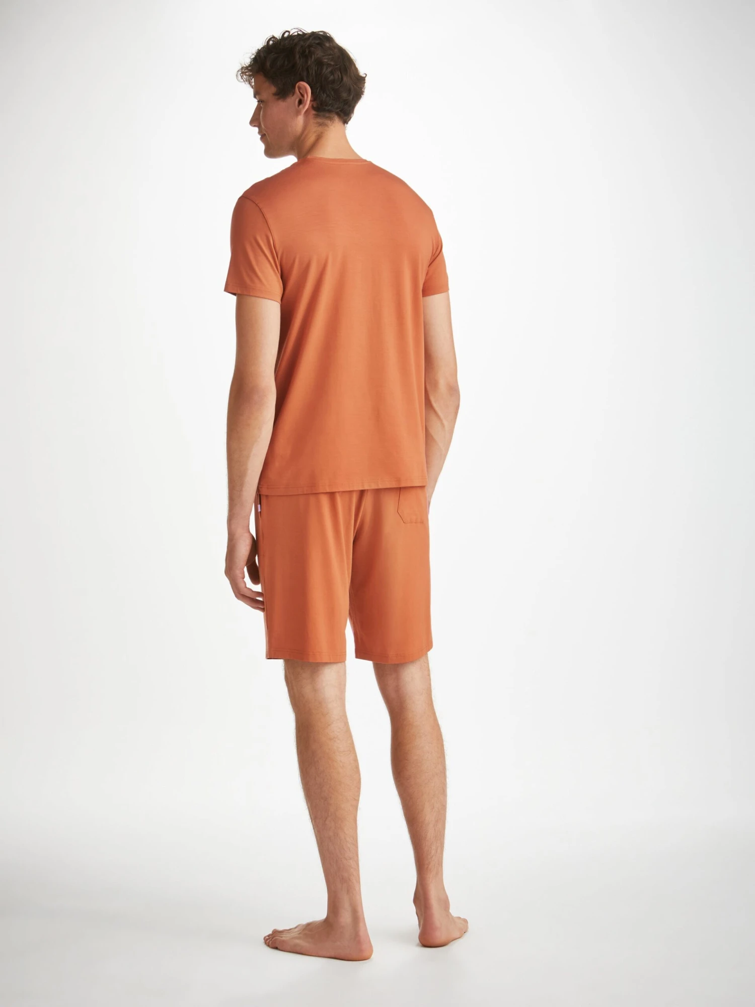 Men's Lounge Shorts Basel Micro Modal Stretch Terracotta 6 Men's Lounge Shorts Basel Micro Modal Stretch Terracotta - Image 4