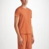 Men's Lounge Shorts Basel Micro Modal Stretch Terracotta -Derek Rose Shop mens lounge shorts basel micro modal stretch orange 1 creative