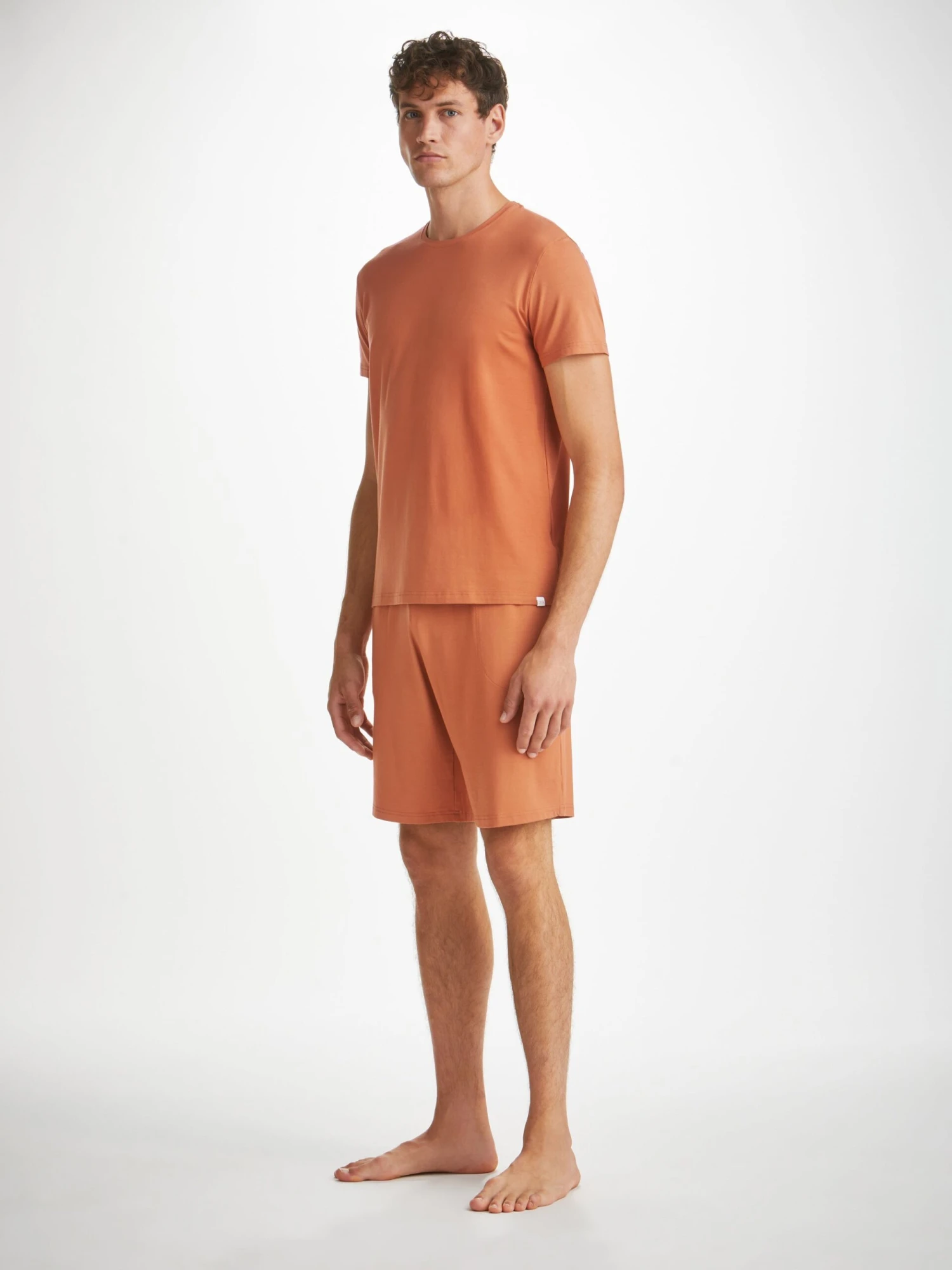 Men's Lounge Shorts Basel Micro Modal Stretch Terracotta 5 Men's Lounge Shorts Basel Micro Modal Stretch Terracotta - Image 3