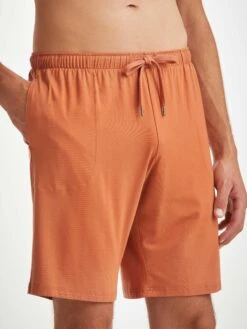 Men's Lounge Shorts Basel Micro Modal Stretch Terracotta 11 Men's Lounge Shorts Basel Micro Modal Stretch Terracotta -Derek Rose Shop mens lounge shorts basel micro modal stretch orange 1 shorts