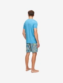Men's Lounge Shorts Ledbury 57 Cotton Batiste Multi -Derek Rose Shop mens lounge shorts ledbury 57 cotton batiste multi back