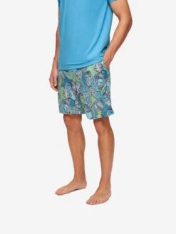 Men's Lounge Shorts Ledbury 57 Cotton Batiste Multi -Derek Rose Shop mens lounge shorts ledbury 57 cotton batiste multi creative