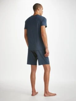 Men's Lounge Shorts London 12 Micro Modal Navy 10 Men's Lounge Shorts London 12 Micro Modal Navy -Derek Rose Shop mens lounge shorts london 12 micro modal navy back