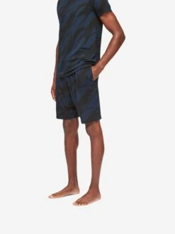 Men's Lounge Shorts London 8 Micro Modal Navy -Derek Rose Shop mens lounge shorts london 8 micro modal navy creative