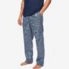 Men's Lounge Trousers Braemar 32 Brushed Cotton Navy -Derek Rose Shop mens lounge trousers braemar 32 brushed cotton navy creative