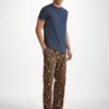 Men's Lounge Trousers Ledbury 71 Cotton Batiste Navy 2 Men's Lounge Trousers Ledbury 71 Cotton Batiste Navy -Derek Rose Shop mens lounge trousers ledbury 71 cotton batiste navy front