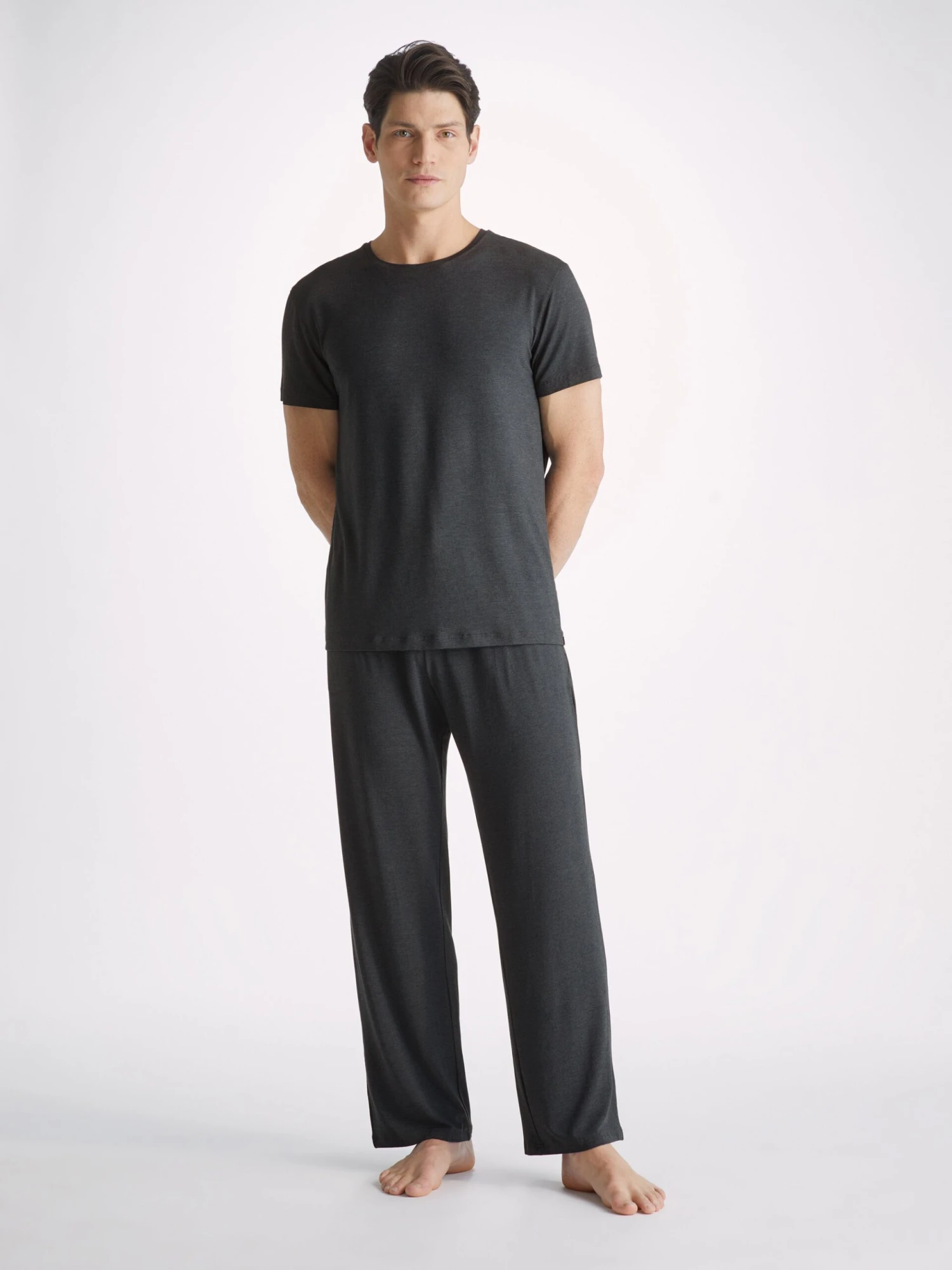 Men's Lounge Trousers Marlowe Micro Modal Stretch Anthracite 5 Men's Lounge Trousers Marlowe Micro Modal Stretch Anthracite - Image 3